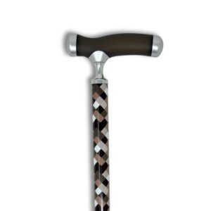 canne de marche réglable en aluminium avec poignée confortable en silicone