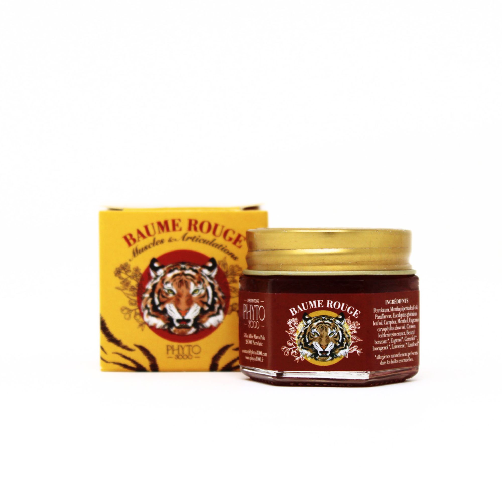 baume rouge boite et pot