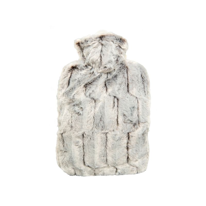 Bouillotte housse duveteuse façon fourrure Taupe réf50